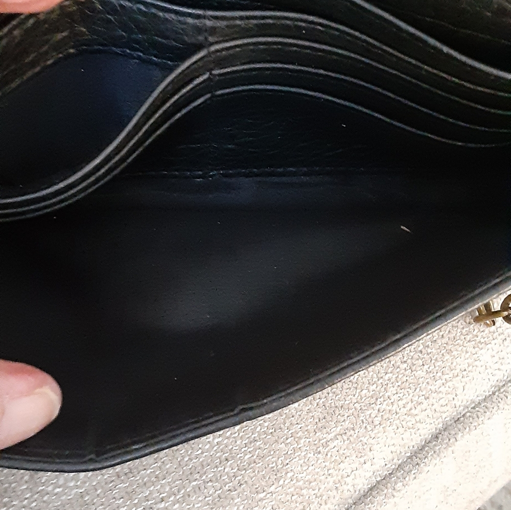 Vans Black pebbled Leather Crossbody Wallet, Clutch - Picture 7 of 10